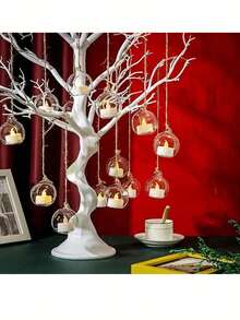 5pcs/Set Micro Landscape Bottle, Hanging Glass Vase, Transparent Round Glass Hanging Candle Holder, Suitable For Wedding Decoration, Holiday Decoration, Home Decor Pendant, Hanging Vase, DIY Gift, Hanging Bottle - Multiple Styles - View 9