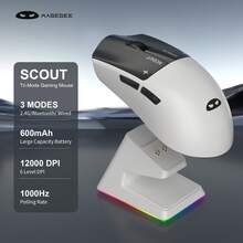 Mouse Gaming Nirkabel MageGee Scout Tri-Mode, Mouse Berkabel Isi Ulang Bluetooth 2.4G Tipe-C, DPI Dapat Diatur Hingga 12000, Desain Ergonomis untuk PC Laptop Pad Windows Gaming Office Hadiah - View 2