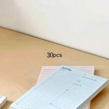 Aesthetic Pastel Daily Weekly Pomodoro Planner Notepad, Detachable To‑Do List Time Tracker Work Study Planning Memo Pad - one-size - View 8