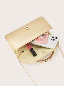 REMANLAND Vintage Solid Color Clutch, Versatile Mini Handbag, Fashionable Tote Bag, Suitable For Weddings, Parties, Evenings, Dinners And Other Occasions - Gold - View 5