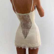 Women Short Dresses - Apricot - View 3