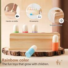 Baby Multi-Function Educational Press Toy, Early Learning Colorful Bouncing Toy, Parent-Child Interactive Game, Develop Baby's Hand Strength And Color Recognition Ability, Christmas And Halloween Gift - Multicolor - View 5