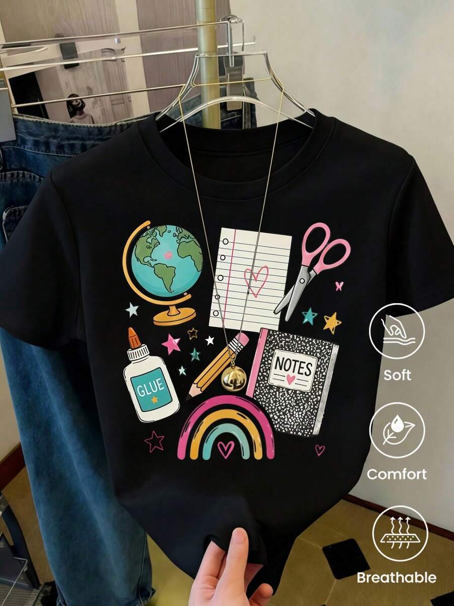 Women T-Shirts - Black - View 1