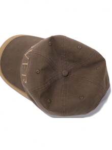 1pc LOVER Letter Embroidered Baseball Cap For Women, Face-Slimming Duck Bill Cap, Outdoor Deep Crown Large Head Circumference Wide Brim Sun Hat, Fashion Contrast Color Trim Curved Brim Cap - Multicolor - View 11