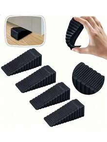 4/8pcs Heavy Duty Rubber Door Stoppers, Serrated Anti-Slip Design No Installation Required, Anti-Collision Stable, Suitable For Home, Office And Commercial Use, Protect Floors, Fix Doors, Home Safety Accessories - Multiple Styles - View 3