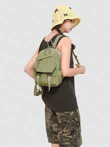 SHILAN Simple Casual Mini Backpack, Lightweight Wear‑Resistant Multi‑Pocket Daypack For Daily Outdoor Use - Multicolor - View 7
