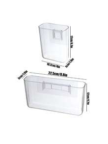 2PCS Wall Mounted Storage Box, Baby Room/Bathroom, No Punching, Toiletries, Miscellaneous Items Rack, Student Stationery, Bedside Storage Rack - Multicolor - View 6