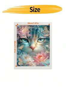 DIY Dreamy Cat With Flowers Butterflies (Frameless 8x12 / 16x20 Inches) Paint By Numbers Kit(Acrylic) Arts & Crafts For Adult Beginners, Home Wall Decor, And Holiday Gifts For Relaxation - Sets - View 8