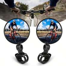 1 Pair High Definition Wide Angle Bicycle Rearview Mirrors, 360 Degree Rotatable Adjustable, Mountain Bike Road Bike Cycling Accessories - Multicolor - View 3