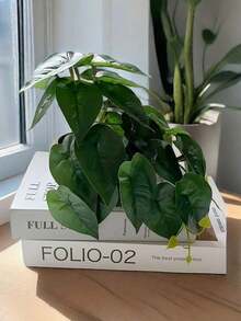 1pc Artificial Potted Plant For Home Decor, Valentine Day, Gift Gifts Birthday Graduation - Green - View 3