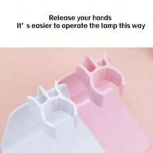 1pc Handheld Nail Art Stand, Small Wearable Adhesive Nail Art Holder, Portable Mini Nail Art Support Rack, Acrylic Nail Art Tool Holder With Non-Slip Base, Provides Stable Support, Suitable For Nail Artists, Desktop Nail Art Storage - Multicolor - View 3