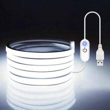 COB Touch LED Light Strip, 1-5M Suitable For Indoor Scenes, Bedroom, Kitchen, Display Cabinet, Etc., Halloween, Christmas And Other Major Holidays Dedicated LED Light Strip - Multicolor - View 3