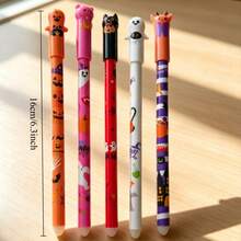 35pcs Halloween Erasable Gel Pens, 0.5mm Tip Blue/Black Ink, Quick Dry/Erasable Mistakes/Smooth Writing Stationery - Multicolor - View 3