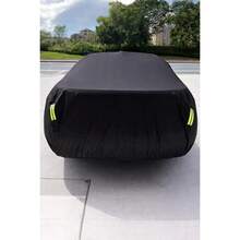 Waterproof Dustproof Car Cover With Reflective Straps For Medium-Sized Sedans. - Black - View 3