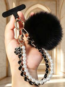 1pc High-End Luxury Rhinestone Metal Lucky Flower Rotating Hook Phone Crossbody Lanyard, Durable Long Sparkling Rhinestone Phone Case Anti-Loss Chain For Outdoor Travel Shopping, Fashionable Exquisite Rhinestone Cherry Blossom Chain Decor For Women, Birthday Gift For Mom, Best Friend, Sister, Teacher - Multicolor - View 10