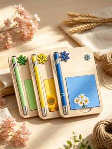 Personalized Memo Set With Pen, Engraved Wooden Desktop Organizer, Sticky Notes To-Do List Reminder, Stationery Gift Suitable For Colleagues, Students And Home Office - Sets - View 9