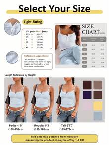 VIVINA Summer Fall Y2K Women's Minimalist Fashion Casual Daily Versatile Striped Knit Fabric Button Front Camisole Tank Top, Suitable For Fall, Back To School, Gym, Birthday, Football, Blue Striped Top, Perfect For Girlfriends Gathering, Afternoon Tea, Shopping And Photo Outfits - Blue - View 10