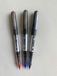 1pc/6pcs/12pcs Black/Blue/Red Ink Ballpoint Neutral Pens, 0.5mm Ultra-Fine Tip Ballpoint Pens, Smooth Writing, Suitable For Journaling, Drawing, School And Office Stationery - Multicolor - View 6