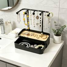 Multi-Color Vanity Table Multi-Functional Jewelry Rack Jewelry Box Necklace Storage Organizer, Can Store Earrings, Bracelets, Rings, Hair Clips, Keys And Perfume, Jewelry Tower - Multicolor - View 2
