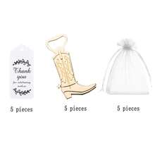 3-15pcs Metal Boot Shaped Bottle Opener Creative Bar Tool, Western Theme Party Gift Set, Wedding Guest Favor & Decoration, Holiday Gift, Birthday Party Gift, Kitchen & Bar Accessories - Gold - View 8
