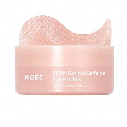 KOEC Adesivos para Olhos com PDRN, Retinol e Cafeína, Focados em Inchaço e Olheiras, Máscara de Hidrogel Hidratante e Iluminadora para Olhos, Adequado para Todos os Tipos de Pele