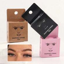 2pcs 10m Microblading Pre-Inked Mapping Thread, Semi-Permanent Eyebrow Positioning Measurement Line, Eyebrow Dyeing Line Positioning Makeup Tool - Multicolor - View 6
