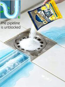 Pipe Unclogger, Drain Unclogger, Pipe Unclogger, Drain Unclogger Agent, Pipe. Effectively Dissolves Clogs In Kitchen Sinks And Bathroom Drains Caused By Hair, Soap Residue And Grease. After Use, Let It Sit For 15 To 30 Minutes To Allow The Product To Fully Take Effect. - Powdery - View 5