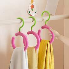 1/3pcs Colorful Closet Hat Hangers, Dopamine Creative Round Ring Hangers, Dorm Closet Hanging Hat Rack,Multi-Functional Home Storage Organizer, Suitable For Hats,Belts,Scarves Storage, Easy To Install Remove, Can Be Stacked, Daily Travel Essential - Multicolor - View 5
