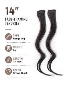 Dragon Beard Bangs Wigs For Women, Summer, Center Part, Natural Forehead Wigs Bangs - Multicolor - View 4