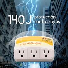 Protector de voltaje de 3 tomas, 1440W, 120V, 12A, Protege contra sobretensiones de alto y bajo voltaje, Supresor de picos para Refrigerador, Congelador, Lavadora, TV, Microondas, Aire acondicionado - A - Ver 3