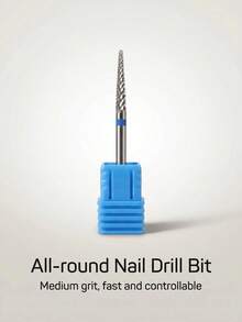 Premium Carbide Tungsten Callus Removal Nail Drill Bit 3/32" Professional Carbide Tungsten Nail Cleaning Drill Bit, Suitable For Calluses, Dead Skin And Nail Preparation, Dual-Direction Rotation - Blue - View 4