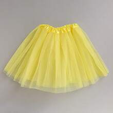 1pc Adult Ballet Tutu Mesh Performance Dress, Costume Party Cake Skirt, Cute Puffy Skirt For COSPLAY Party, Christmas Accessory, Women's - Yellow - View 3
