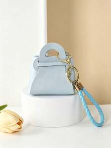 1pc Mini Handbag - Macaron Colors & Solid Colors (Black, Pink, Yellow, Blue, Green, Purple, White, Transparent) - Women's Birthday Party Wedding Gift Bag, With Gold-Tone Hardware, Suitable For Girls, Brides, Baptism - Decorative Party Favors & Christmas Decorations - Multicolor - View 11