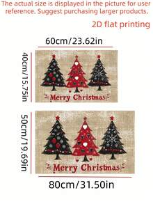 1pc, Christmas Tree Door Mat - Festive Happy Christmas Pattern, Non Slip Entrance Mat With Snowflake Design, Lightweight Welcome Mat, Suitable For Indoor/Outdoor Use, Perfect For Home And Office Use - A - View 5
