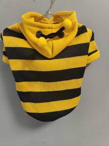 1pc Pet Bee Cosplay Hoodie Sweatshirt, Cute Animal Pet Costume - Yellow - View 8