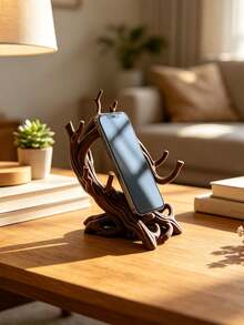 1pc Tree Branch Shaped Desktop Phone Holder, Stable Desktop Smartphone Stand, Fashion Decorative Ornament, Suitable For Entryway, Bedroom, Living Room And Office Desk, Exquisite Gift For Home Decor Enthusiasts - Multicolor - View 2