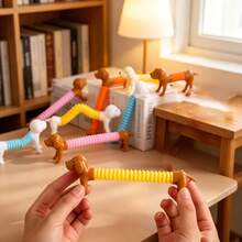 Stretchable Small Dogs Random 1/5/10/20pcs, Assorted Styles, Desktop Decor, Decorative Items, Perfect For Party Favors, Classroom Prizes, Party Favor Bag Fillers. Suitable For Birthday Gift Bags, Party Fillers, Classroom Rewards And Carnival Prizes - Multicolor - View 2