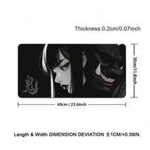 1 Japanese Oni Mask Girl Control Mouse Pad XXL Mouse Pad E-Sports Keyboard Pad Gaming Equipment Accessories Mouse Pad - View 14