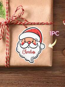 1/10/25/50/100pcs Customized Santa Claus Name Stickers, Personalized Christmas Gift Labels, Christmas Stickers, Customized Name Labels For Christmas, Used For Christmas Gift Packaging Decoration, Christmas Decoration, Personalized Gift Stickers Labels, Suitable For Friends And Family - Multi-color-name - View 10