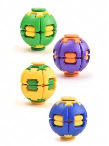 1/3/5/10pcs Spherical Sensory Fidget Toys, Creative Colorful Multi-Color Stress Relief Smooth Rotating Puzzle Toys, Portable Home Office Desktop Fidget Toys - Multicolor - View 9