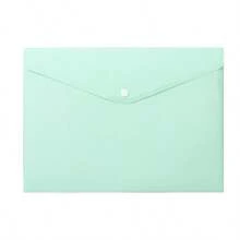10pcs Macaron Color A4 Document Bag Snap Button Plastic File Folder For Office School Stationery Storage Minimalist Envelope Bag - A4 - View 10