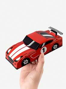 10/5/1pc Racing Car Shaped Paper Gift Box, Red & Orange Racing Car Print Gift Box, Black & White Checkered Flag Decoration Foldable Paper Box, Theme Party Gathering, Candy Small Gift Packaging Box, Racing Car Shaped Gift Box Suitable For Racing Theme Party, Birthday Party, Gift Box, Gift Box, Packaging Box, Party Supplies, Candy, Strawberry Cake, Halloween, Christmas, Room Decoration, Home Decor - Multicolor - View 8