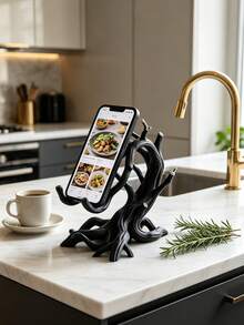 1pc Tree Branch Shaped Desktop Phone Holder, Stable Desktop Smartphone Stand, Fashion Decorative Ornament, Suitable For Entryway, Bedroom, Living Room And Office Desk, Exquisite Gift For Home Decor Enthusiasts - Multicolor - View 5
