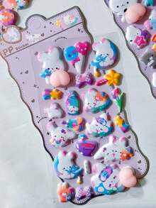 3D Butt 3D Kids Decals - Squishy Animals (Rabbit, Bear), Handmade Decor For Phone Case - Multicolor - View 14