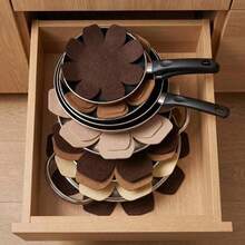 12pcs/Pack Premium Pot & Pan Protective Pads - Heat-Insulating Separator Pads, Suitable For Cookware - Premium Tabletop Divider Pads - Home Kitchen Supplies - View 10