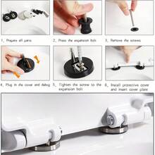 2/4pcs Toilet Seat Repair Kit, Universal Toilet Seat Bolts And Screws, For Quick Release Hinge Replacement, Fits 14mm To 16mm Holes, Easy Installation - Accessories - View 9