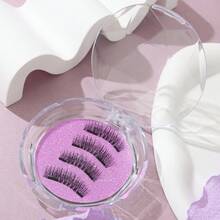 Portable Round Box Magnetic False Eyelashes, Glue-Free, Beginner-Friendly, Quick Application - View 7