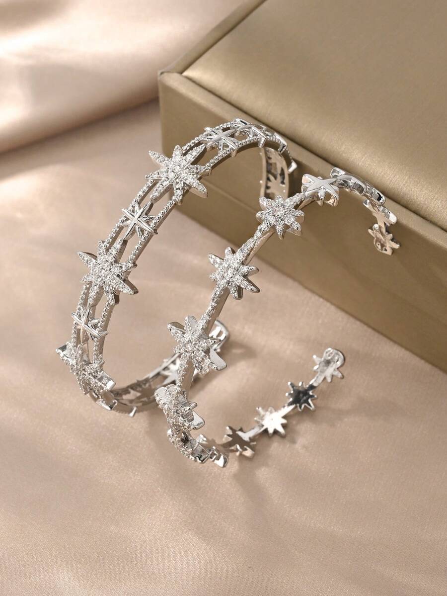 Silver Bracelet Set, Exquisite & Minimalist, Suitable For Dates, Gatherings, Party Gifts - Silver - View 1