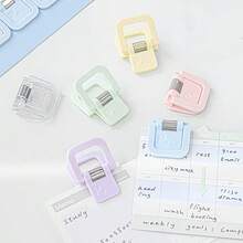 6/12pcs Planwith Multifunctional Colorful Mini Book Clips, Ins-Style Hanging & Standing Binding Clips, Convenient For Organizing Notes, Test Papers And Documents, Reliable Fasteners, Suitable As Back To School Gifts - Multicolor - View 3