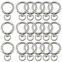 18pcs Round Rotating Alloy Lobster Clasp - Suitable For Keychains, Bags, Hooks, Quick Connectors, Pet Chains, DIY Crafts And Gift Making - Spring Clasp With Tail - View 9